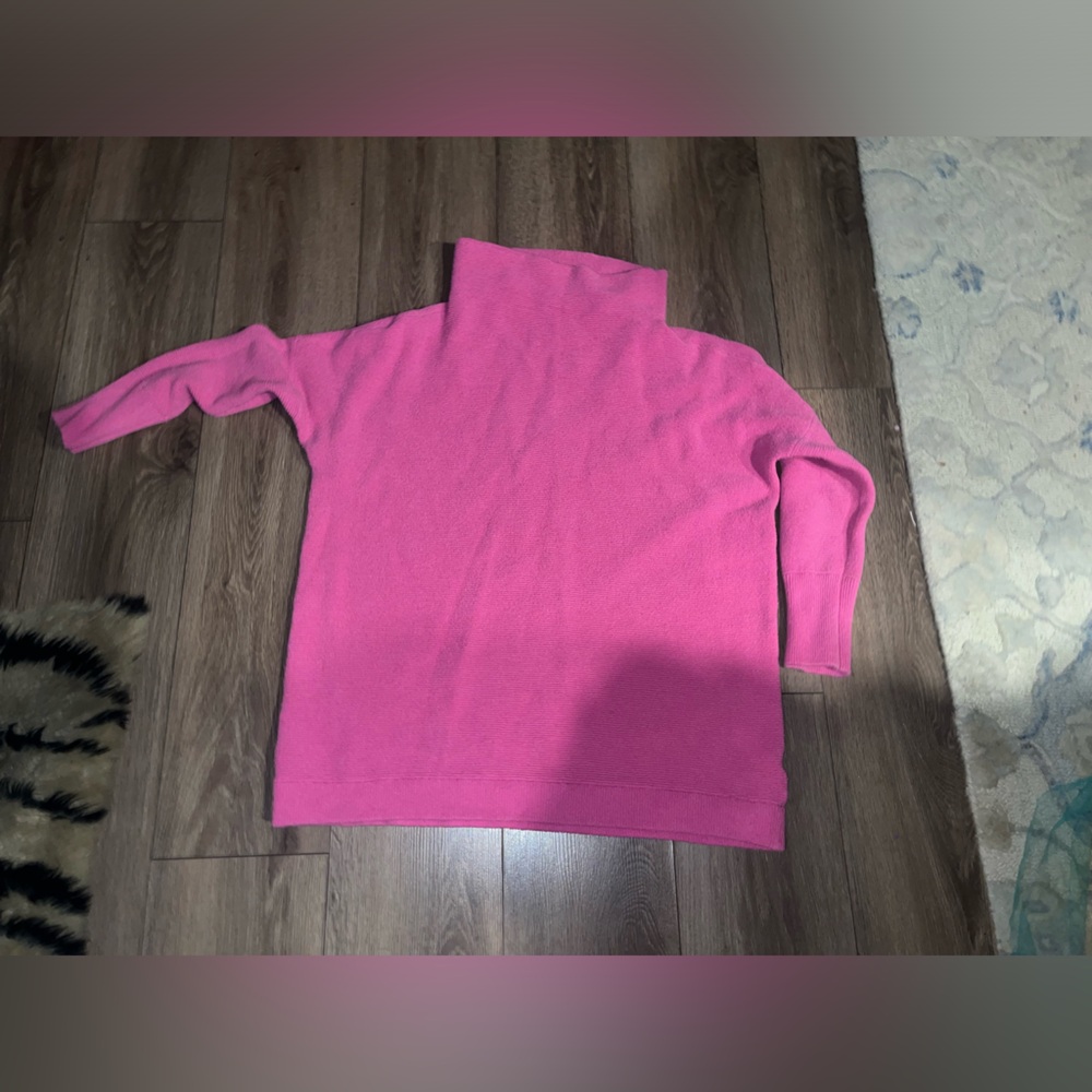 Free People Ottoman sweater Slouchy Tunic Barbie pink small oversized cozy comfy - Picture 4 of 7